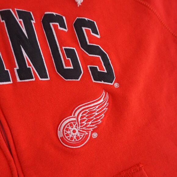 VTG Giii Sport By Karl Banks Red Detroit Red Wings Hooded Zip Up Sweatshirt M - Picture 9 of 11